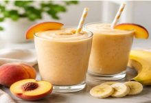 طرز تهیه اسموتی شلیل و موز؛ خوشمزه و آسان